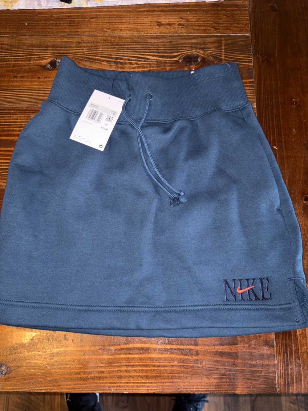 Nike Women's Slate Blue Drawstring Mini Skirt